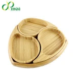 high quality biodegradable unique disposable dessert plates bamboo snacks dish plate set