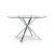 Import High Quality Dining Furniture Modern tempered Round Glass Dining Table With Metal Base from China