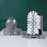 High Quality Double side bottle Brush glass Cup bottle Cleaning Brush With Suction Cup