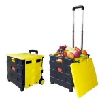 High quality eco PP folding shopping trolley cart fishing trolley food cart trolley