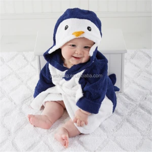 High quality hooded animal modeling baby cartoon towel kids bathrobe