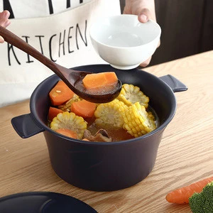 high quality porcelain color glazed pot ceramic soup tureen ladle with handle