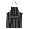 High quality printed adjustable kitchen bib apron with pockets