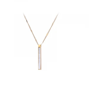 High quality shell inserted pendants women jewelry gold plated stainless steel  necklace