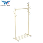 Home Use Coat Rack Outdoor Indoor Clothes Drying Rack Garment Clothes Rack With Wheel