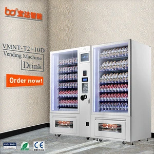 Hot and cold coffee drinks vending machine/sandwich egg fruit belt and lift vending machine