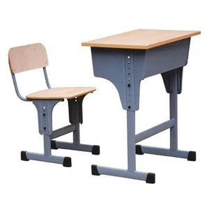 Hot modern aluminum alloy frame folding combo school desk and chair for university classroom student