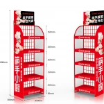 Hot-pot display standee with hook drink metal display stand