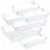 Import Hot Sale 6 Pieces Set Clear Stackable Plastic Vanity Cabinet Drawer Storage Tray  Acrylic Desk Drawer Bin Organizers from China
