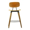 Hot sale American Popular Wooden Seated Rustic Industrial Metal High Chairs Bar Stool Bar Chairs