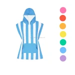 Hot sale custom printed Microfiber soft absorbent hooded beach towel changing poncho bathrobe