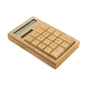 Hot Sale Eco-friendly bamboo products 12 Digits Solar Bamboo Calculator