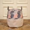 hot sale EVA customized cotton laundry basket bag  foldable cotton linen basket organizer  cotton linen storage basket