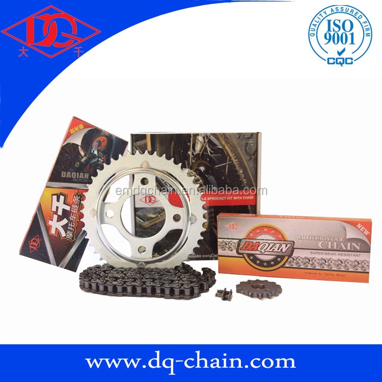 hot sale motorcycle transimission chain &amp; sprocket kits Discover 125