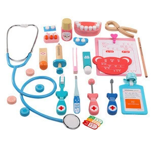 Hot Sale Pretend Play Set Kit Table Wooden Doctor Toy for Kids