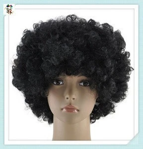 Hot Sale Sports Fan Crazy Party Cheap Colorful Synthetic Afro Wigs HPC-0001