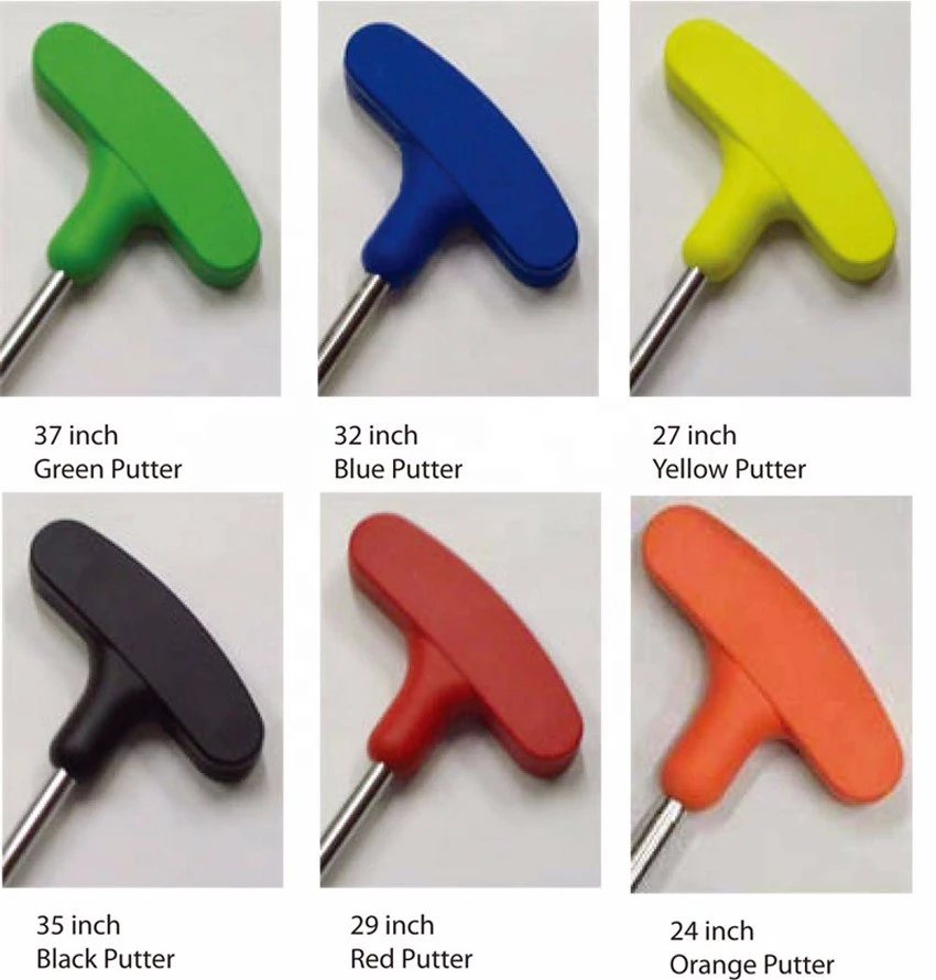 Hot sale wholesale plastic junior golf clubs putter Mini rubber head golf putter set for kids