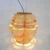 Hot sale  woven wood decorative lampshade lantern for event
