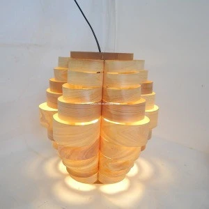 Hot sale  woven wood decorative lampshade lantern for event
