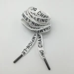 Hot sales cotton printing custom flat shoelaces