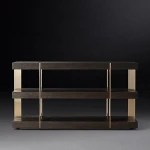 Hot selling console table modern hotel metal frame oak hallway table consoles
