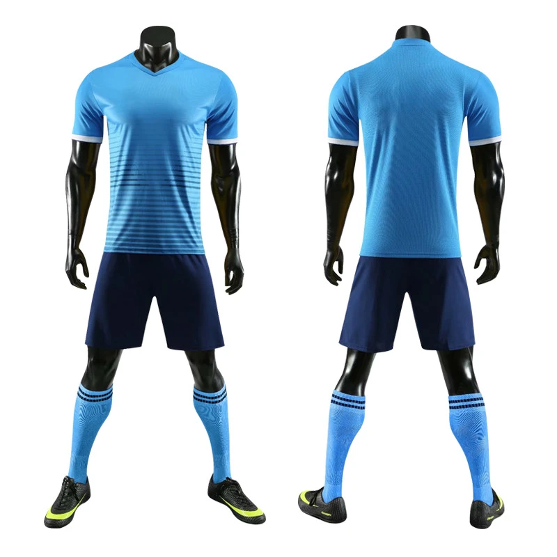 Hot selling Good performance dry fast fabric soccer jerseys football uniforms kit kids and Adult sizes