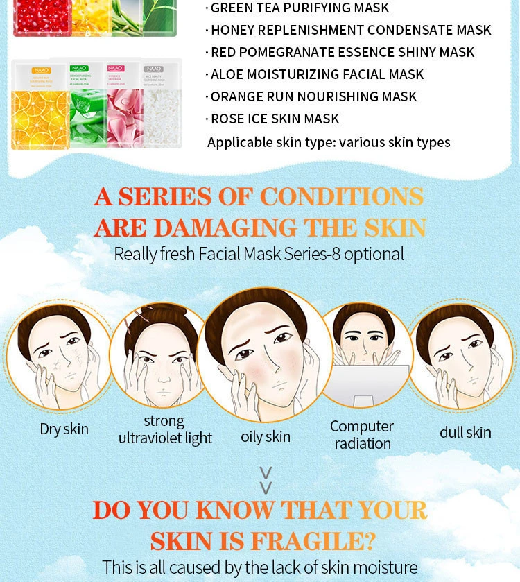 Hot selling korea Whitening Moisturizing  skin care face mask
