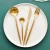 Import Hot selling modern design luxury dishwasher safe 4pcs cutlery set dinner knife and fork spoon gold flatware set for 4 from China