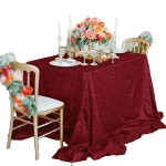 Hot selling product 60 x 120 inch sequin luxury wedding party table cloths for sale