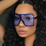Hot Selling Retro Multi-Color big frame sunglasses womens trendy frame shades sunglasses