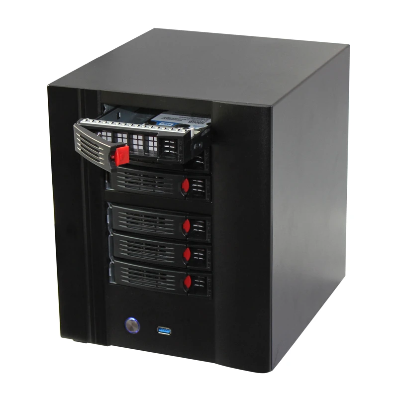 Hot swap 6 bays Desktop NAS server case nas computer case  with USB 3.0 fits mini ITX Applied in Office