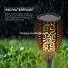 Hot Torch Style Solar Led Lawn Lamp With Light Sensor with Lifelike Flame Effect