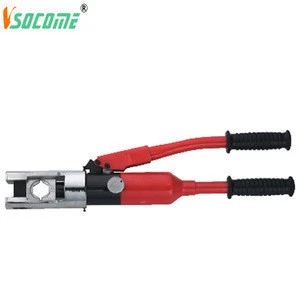 Hydraulic cable lug crimping tools