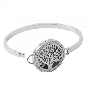 IJP2001!!! Women accessories essential oil diffuser necklace bangles 316l stainless diffuser bracelet