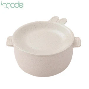 IMODE Eco Friendly baby bamboo fiber bowl with lid