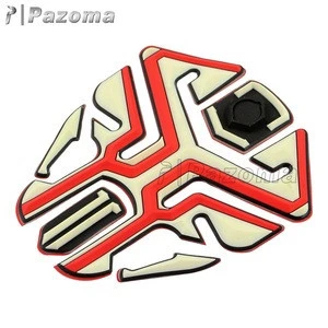 In Stock ! Pazoma High Quality Rubber Red 3D Motorcycle Tank Stickers For Kawasaki Honda Yamaha