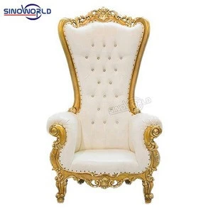 Indian high back and queen hotel banquet wedding dining black king throne chair