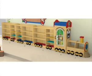 indoor area high quality children furniture multifunctional kindergarten wooden cabinet
