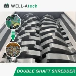 Industrial Aluminum Cans Shredding Machine Double Shaft Cardboard Medical Waste Plastic Shredder