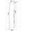 JIENI Wall Mounted Gold Massage Shower Panel Rainfall Mixer Hand Shower Faucet Set Glass Shelf