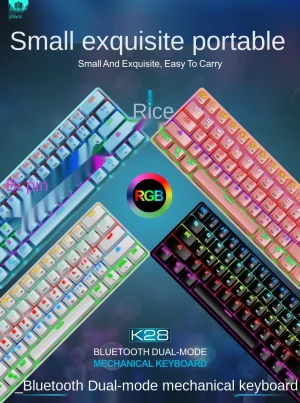 K28 61Key Wired/Wireless Dual-mode mechanical keyboard phablet mechanical Wireless Keyboard