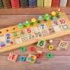 kids child boy girl baby infant children Safety intelligent educational wooden toys wood  Mathematics   game number recognition