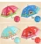 Import Kids cute animal POE umbrella parasol butterfly shark owl ladybird print child automatic umbrella with whistle for boys and girl from China