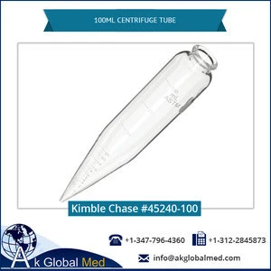 Kimble Chase 45240-100 Conical Oil 8 Inch, 100ml Centrifuge Tube