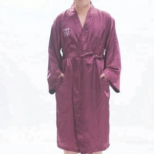 Kimono Style Wholesale Printed Men Satin Silk Bathrobes