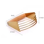 Kitchen Accessories Gold Color Stainless Steel Mixer Pastry Blender