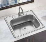 Kitchen sink 304 stainless steel Drawn Sink top mount Single Bowl OEM ODM cupc brushed finish
