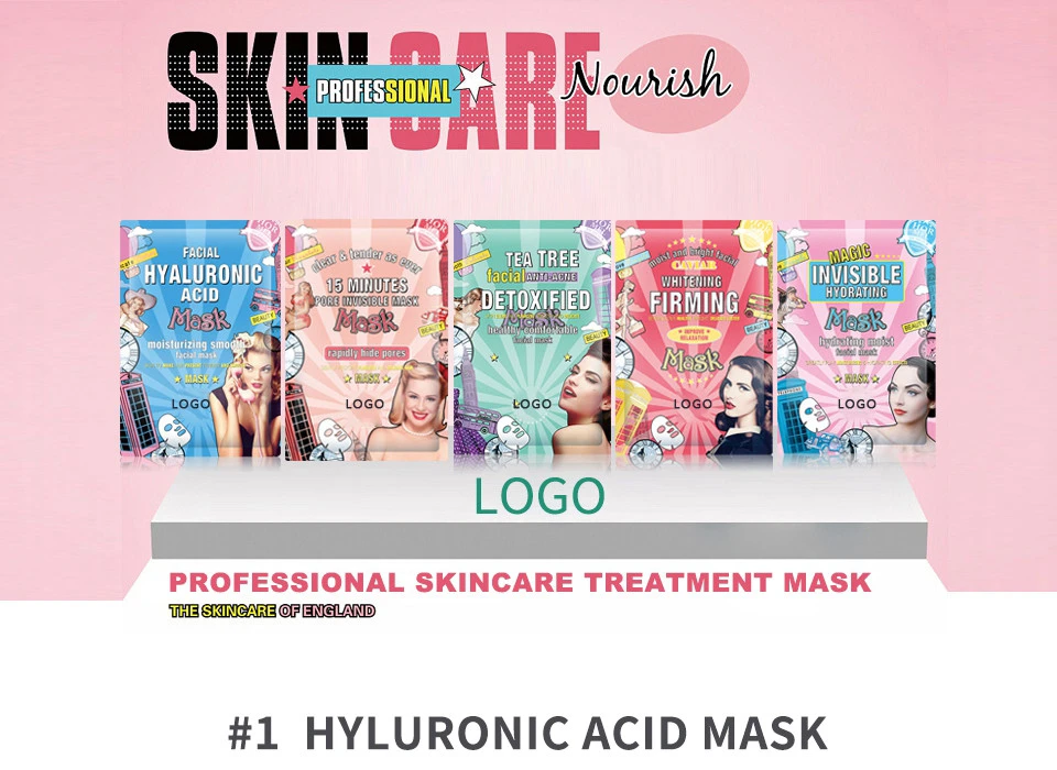 Korean Cosmetics Hyaluronic Acid Moisturizing Korean Facial Mask Collagen Sheet Mask Acne Treatment Facial Mask Skin Care