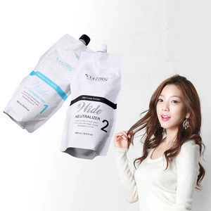 Korean Top Selection of Hair Salons Keratin & Argan Oil Permanent Hair Straighten Cream(Lotion) Wide - Mild