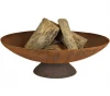 Large deep dish bowl fire pit outdoor